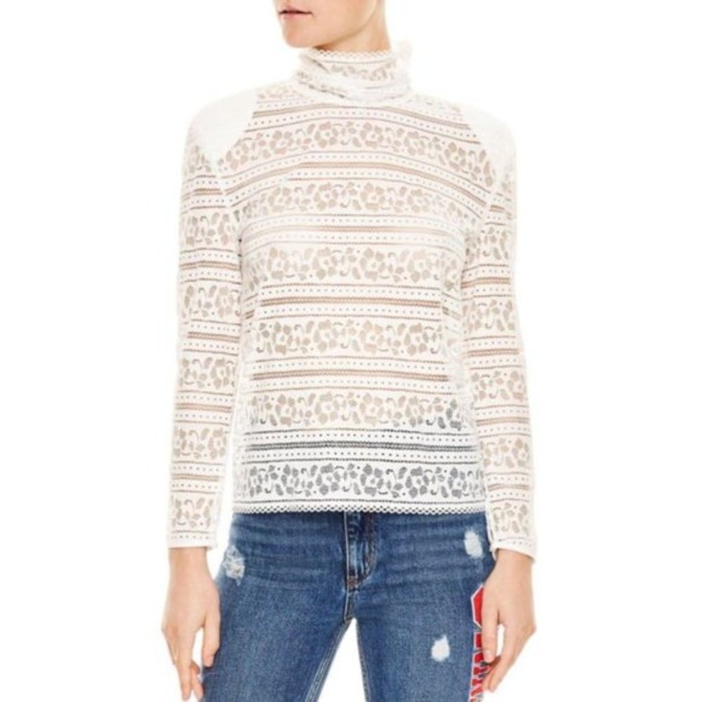 Sandro Paris | Hamia White Lace Top Blouse French Boho NWT